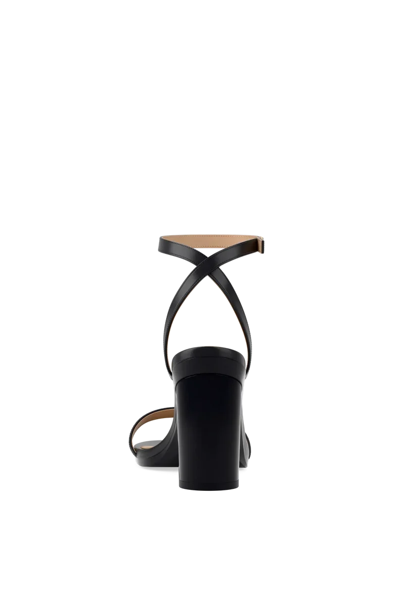 The Brenna - Coal Leather + Block Heel Kit 4 Coal
