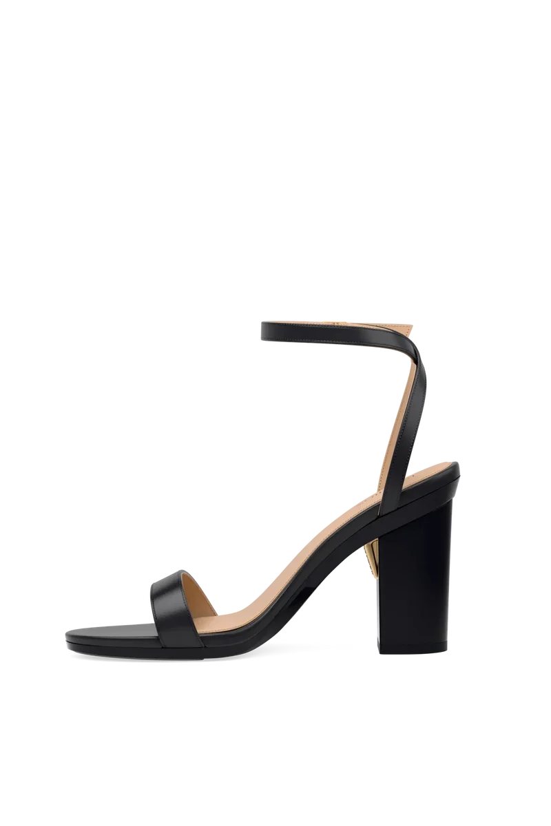 The Brenna - Coal Leather + Block Heel Kit 4 Coal