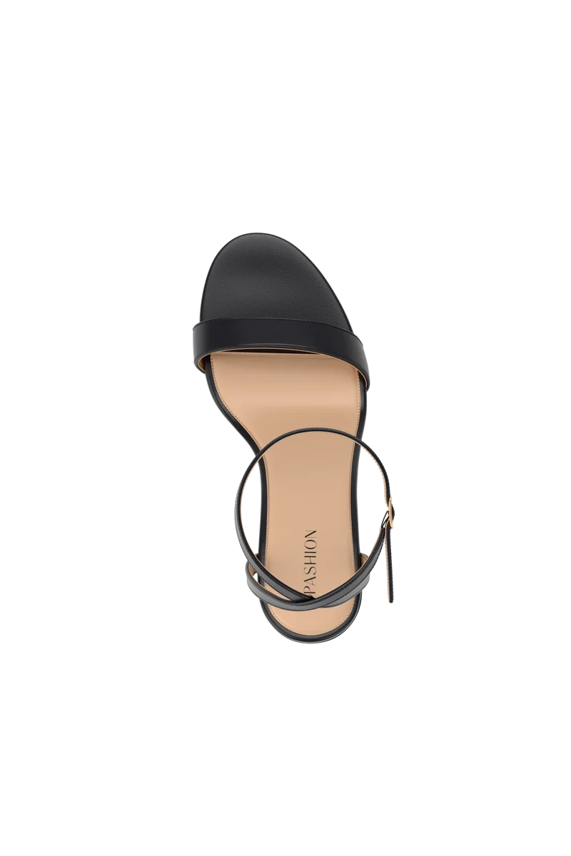 The Brenna - Coal Leather + Block Heel Kit 4 Coal