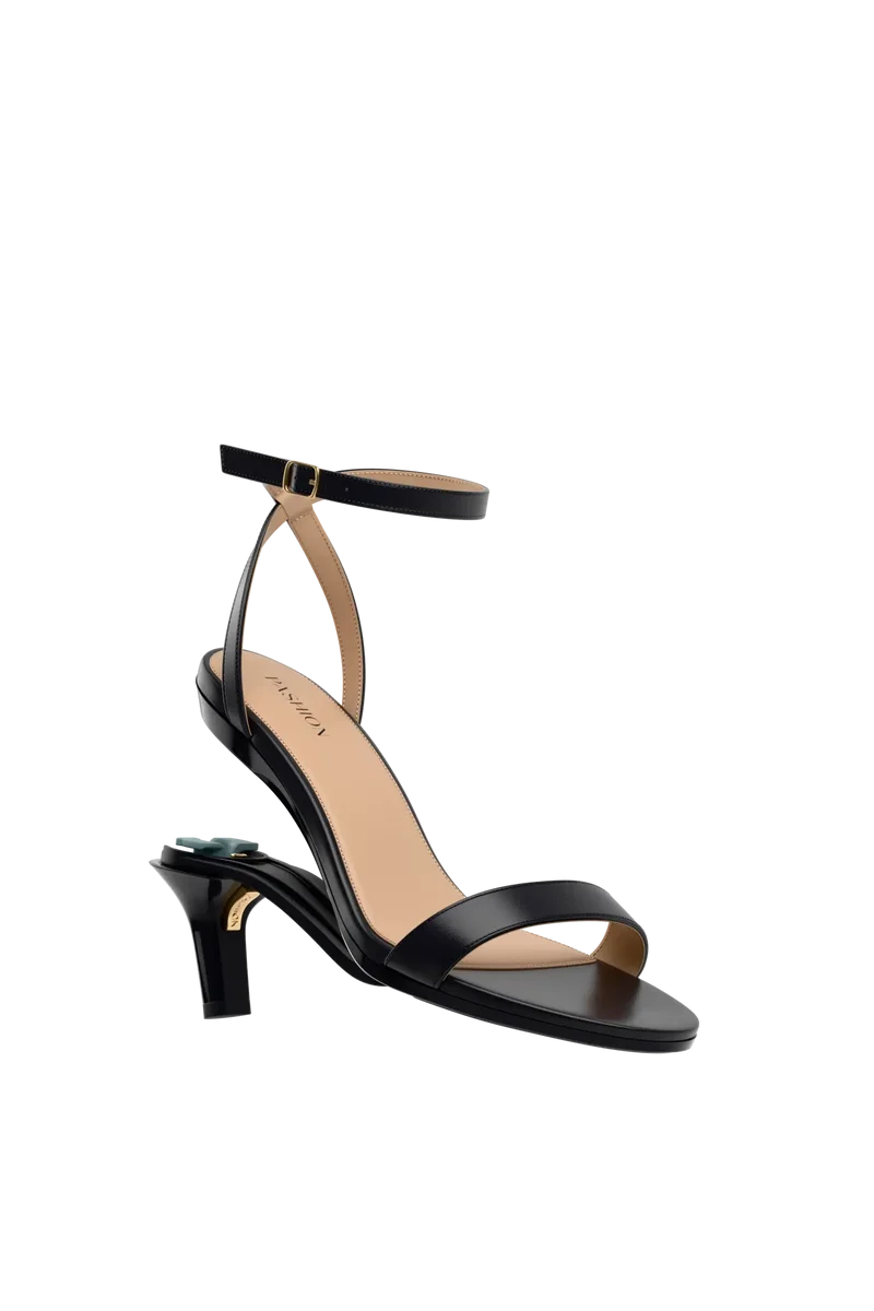 The Brenna - Coal Leather + Stiletto Heel Kit 3 Coal