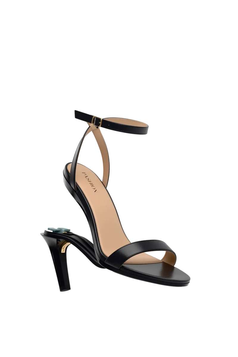 The Brenna - Coal Leather + Stiletto Heel Kit 4 Coal
