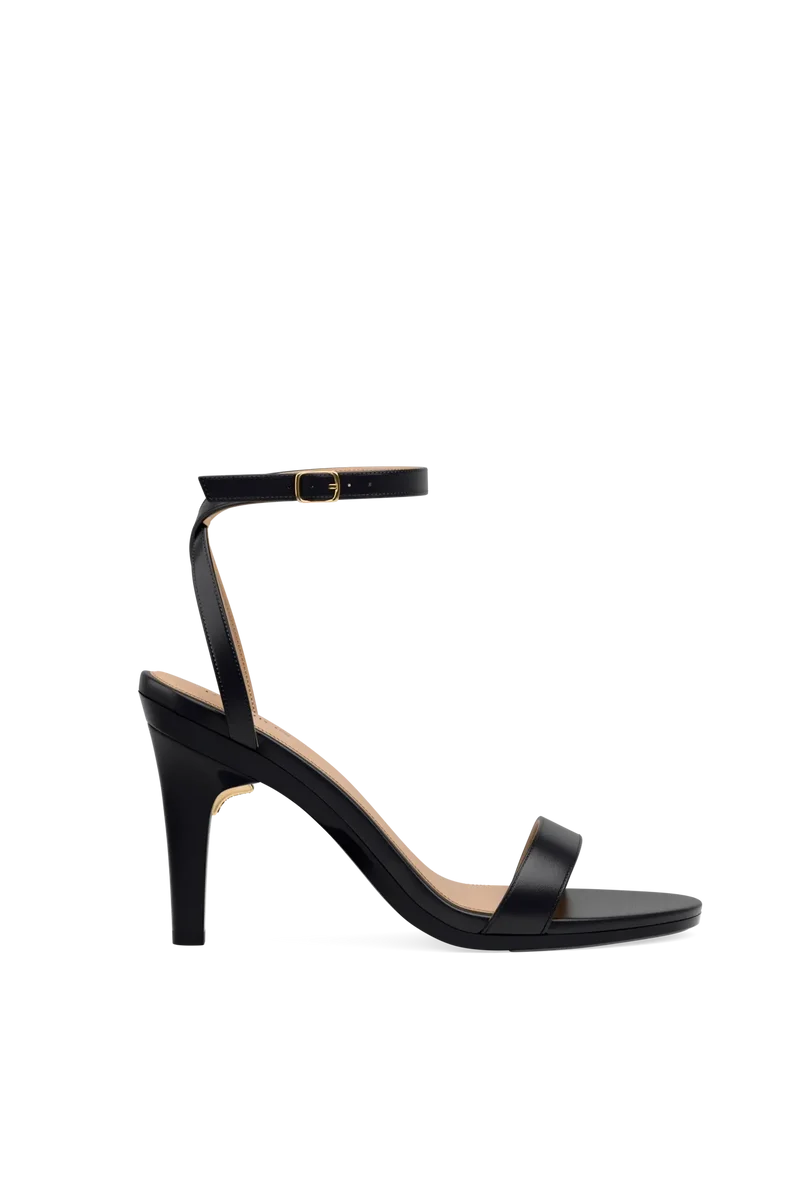 The Brenna - Coal Leather + Stiletto Heel Kit 4 Coal