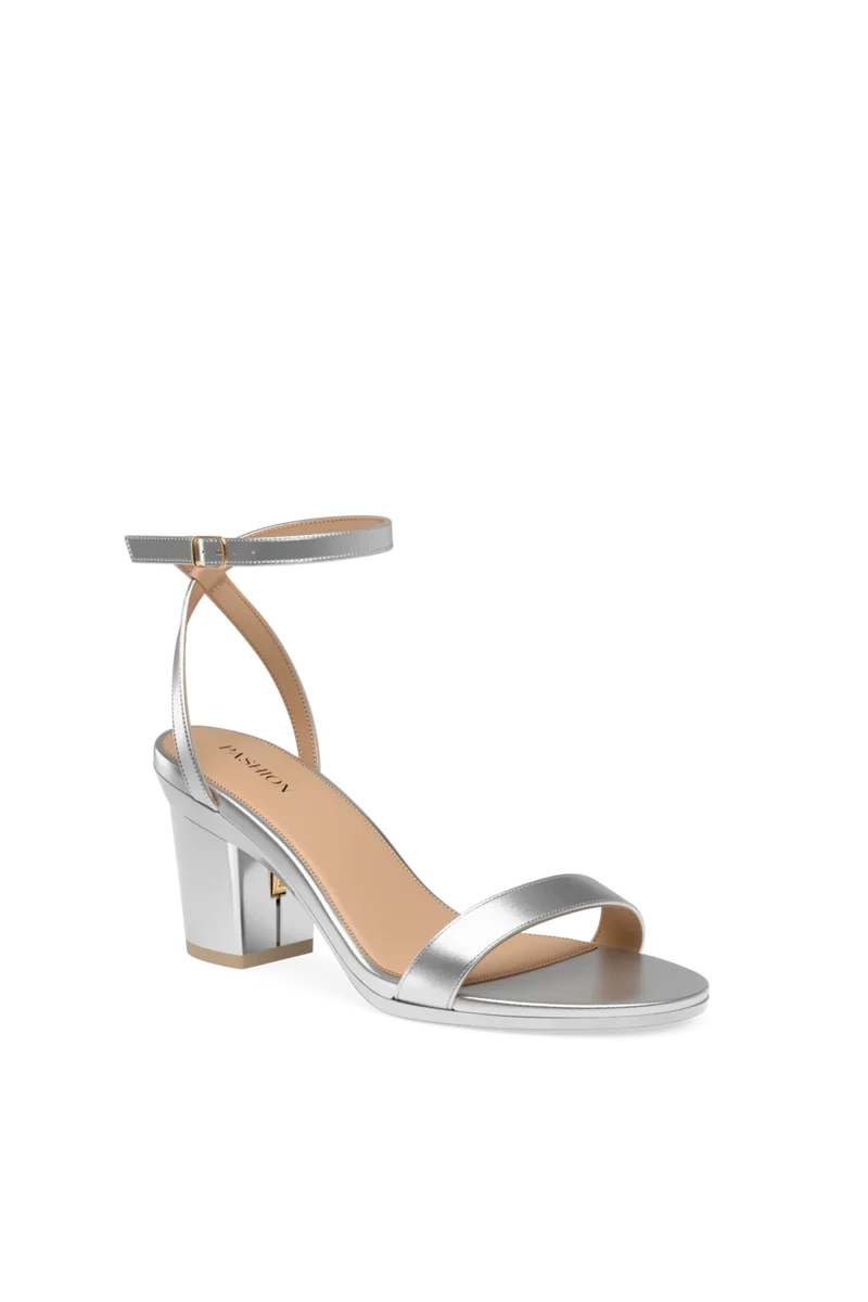 The Brenna - Matte Silver 3 Block