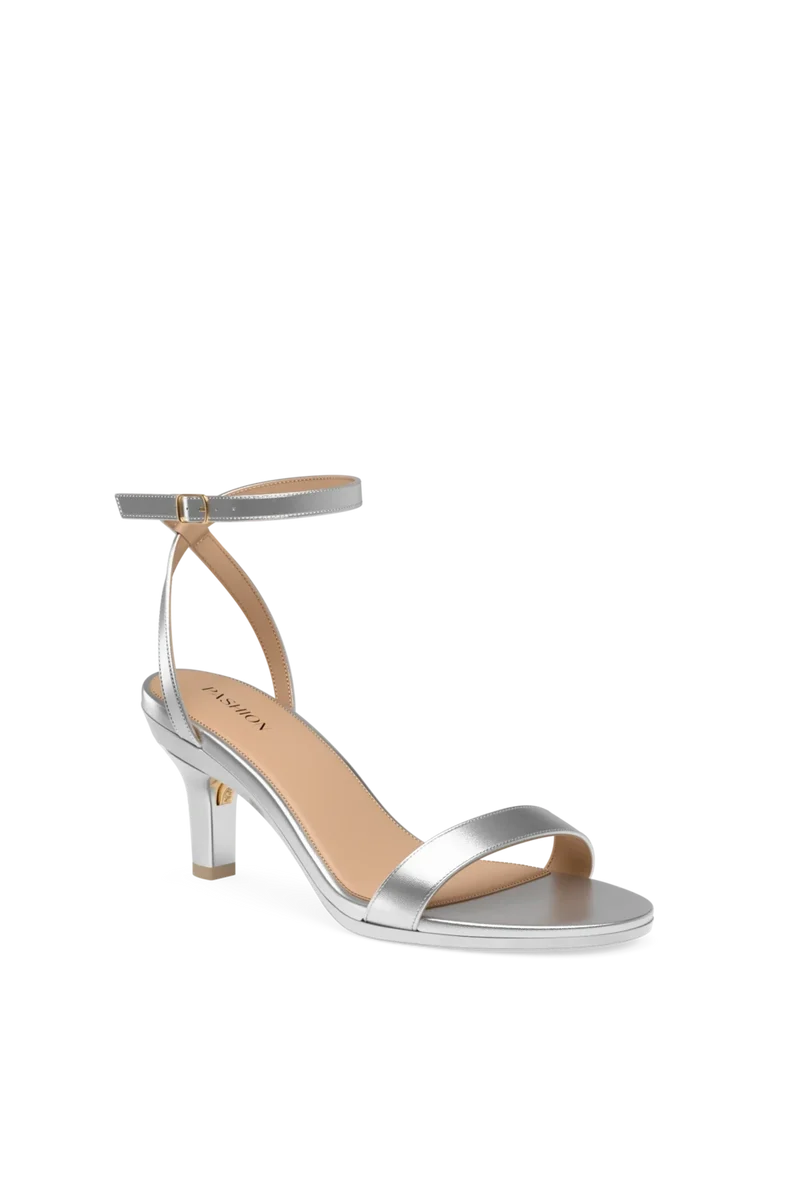 The Brenna - Matte Silver 3 Stiletto
