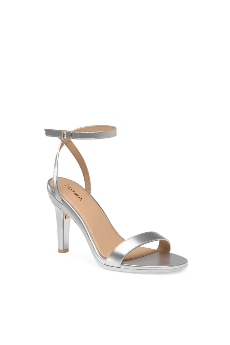 The Brenna - Matte Silver 4 Stiletto