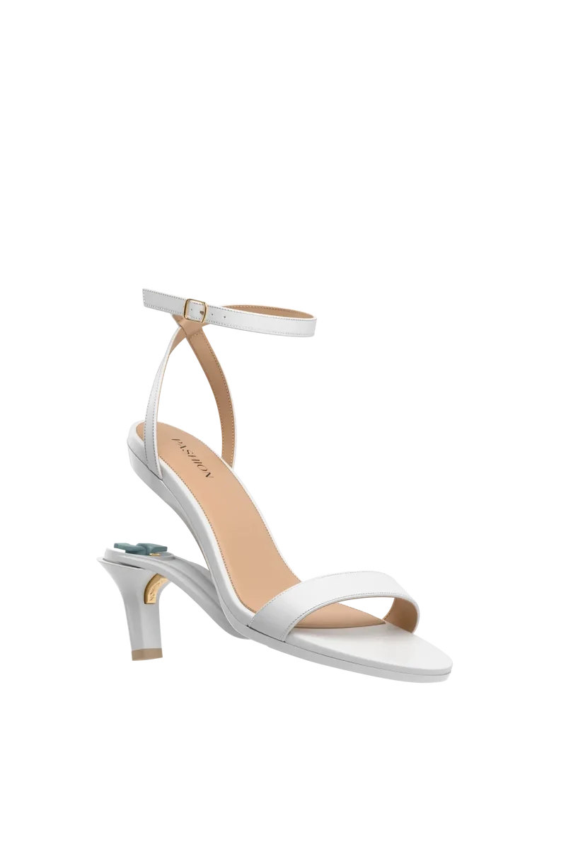 The Brenna - White Leather + Stiletto Heel Kit 3 White