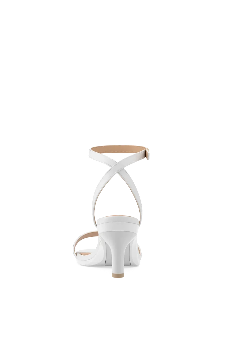 The Brenna - White Leather + Stiletto Heel Kit 3 White
