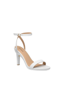 The Brenna - White Leather + Stiletto Heel Kit 4 White