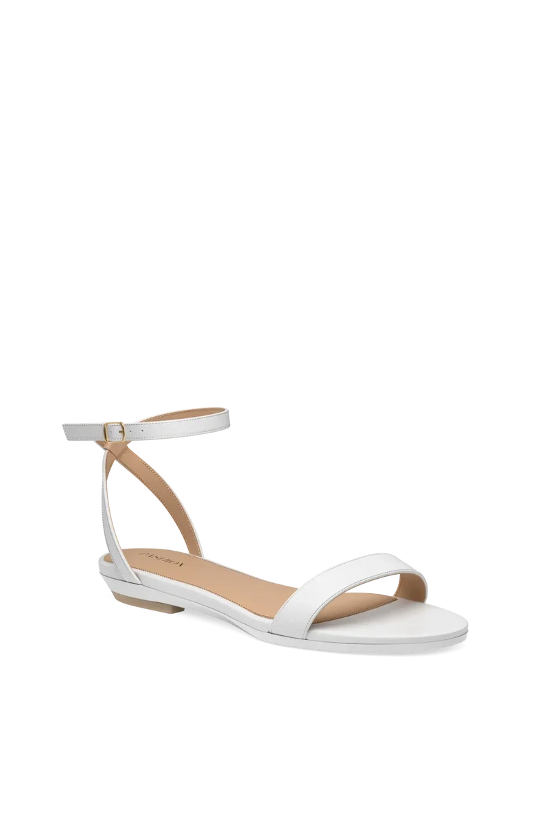 The Brenna - White Leather + Stiletto Heel Kit 4 White