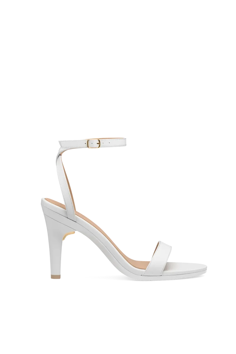 The Brenna - White Leather + Stiletto Heel Kit 4 White