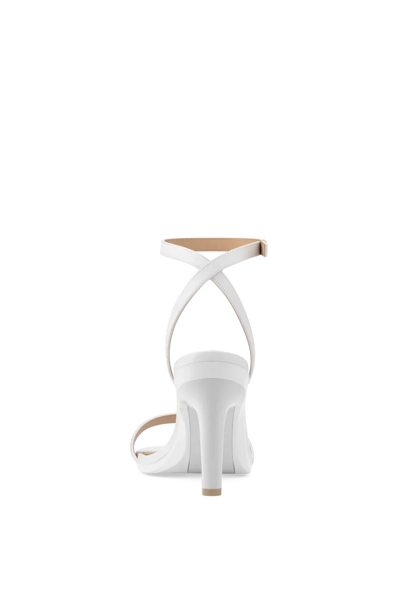The Brenna - White Leather + Stiletto Heel Kit 4 White