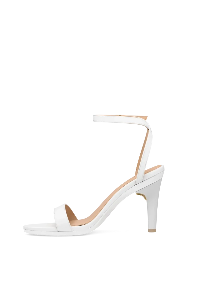 The Brenna - White Leather + Stiletto Heel Kit 4 White