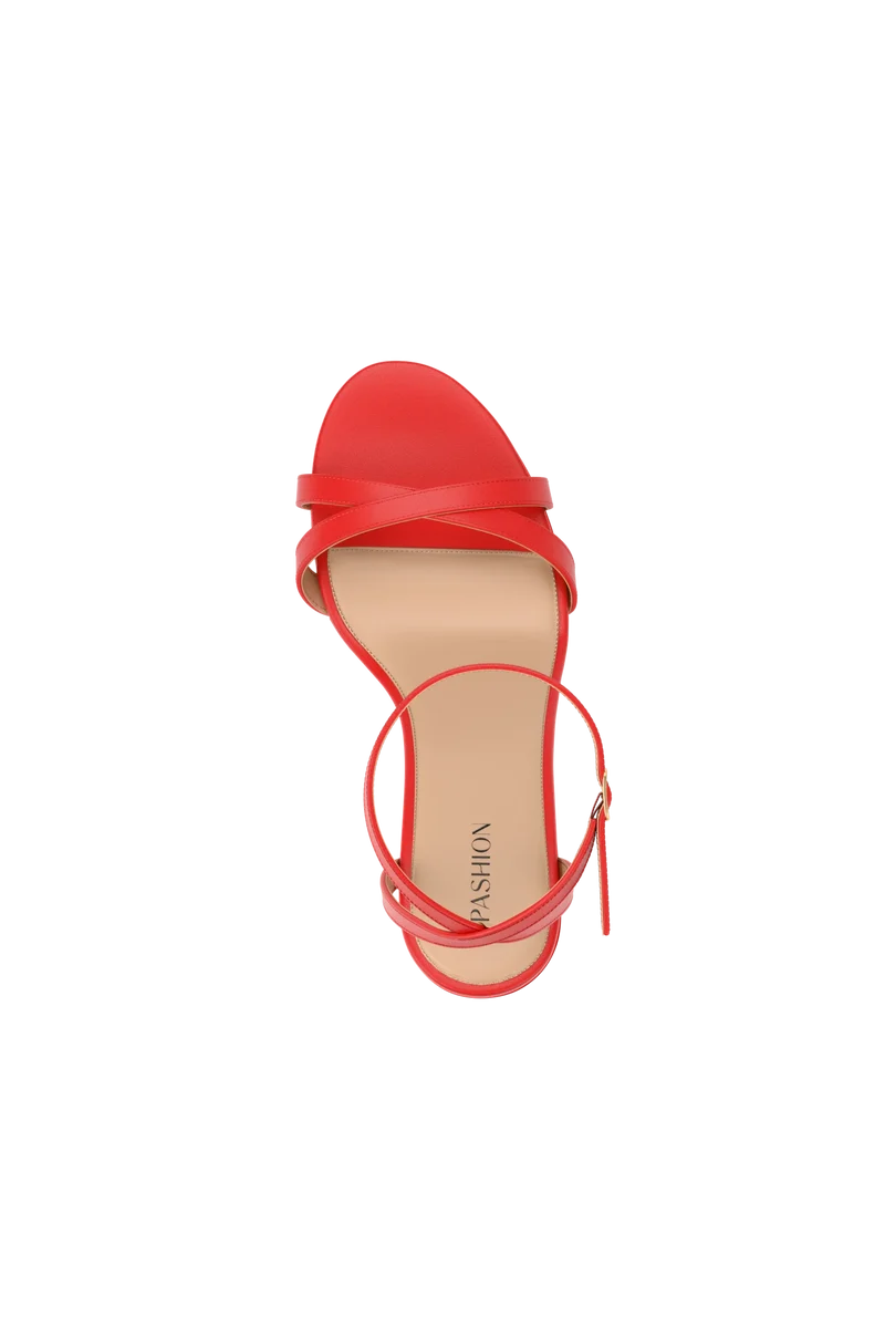 The Brynn - Cherry Red Leather 3 Stiletto