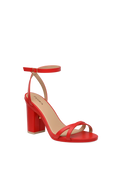 The Brynn - Cherry Red Leather 4 Block
