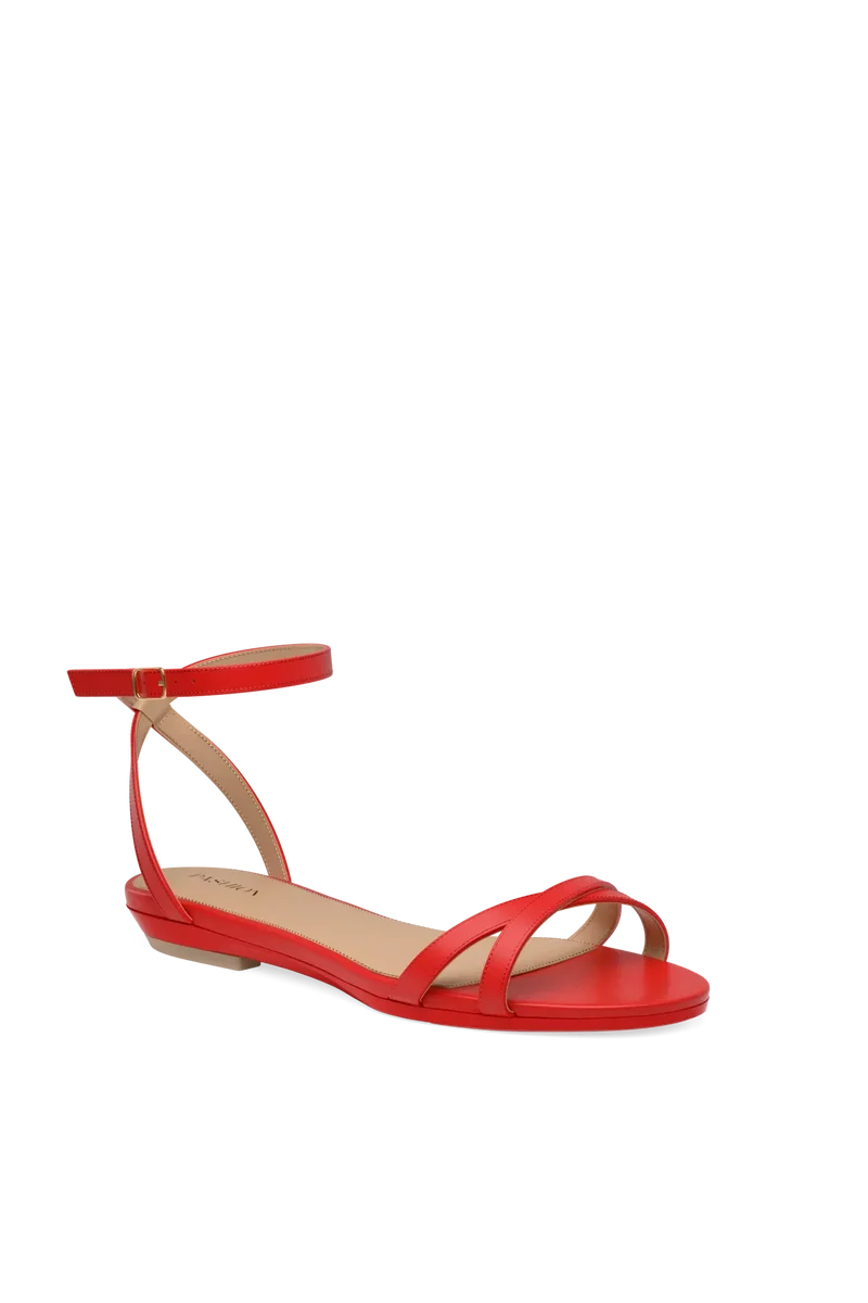 The Brynn - Cherry Red Leather 4 Stiletto