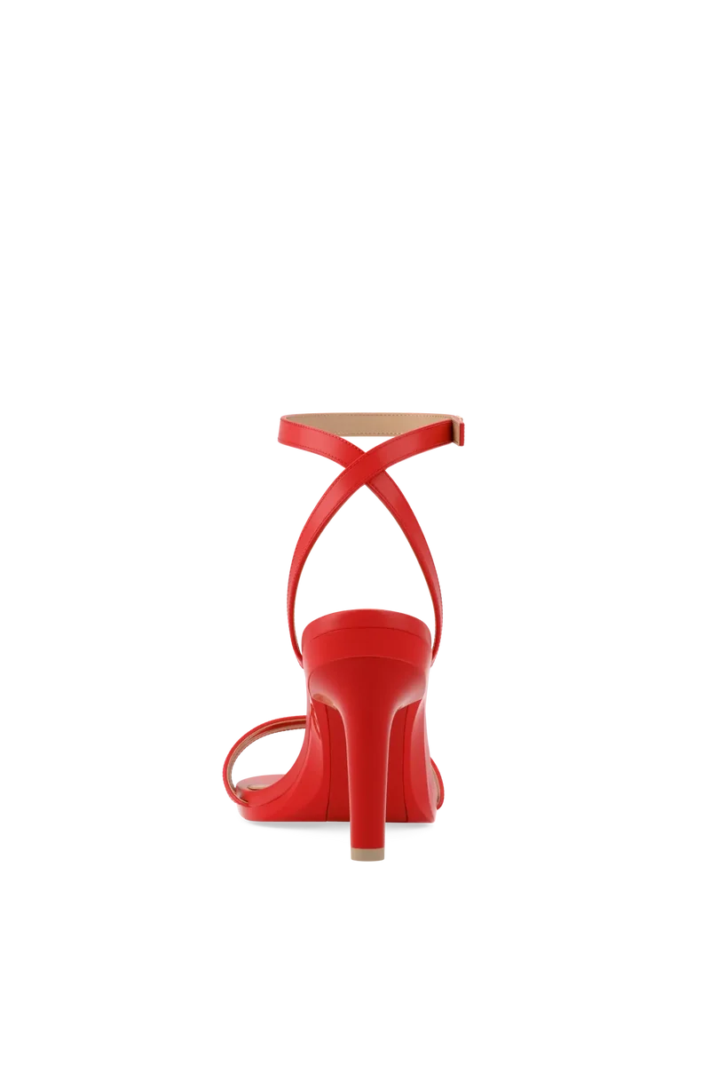 The Brynn - Cherry Red Leather 4 Stiletto