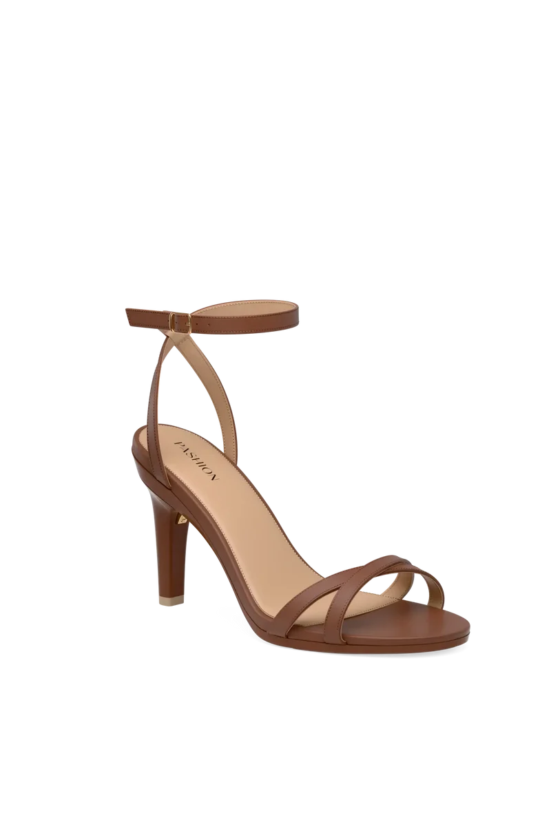 The Brynn - Walnut Leather 4 Stiletto