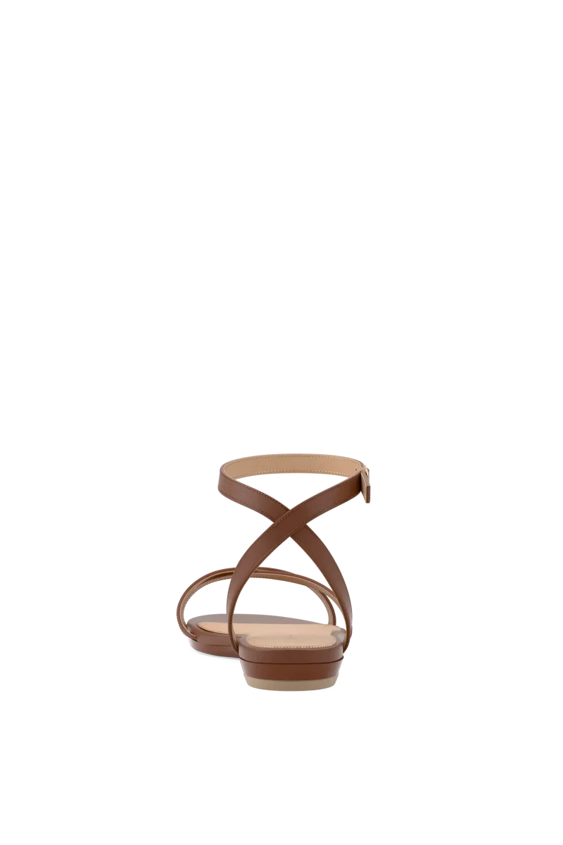 The Brynn - Walnut Leather Flat