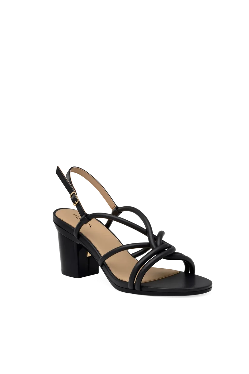 The Capri - Coal Vegan Leather 3 Block