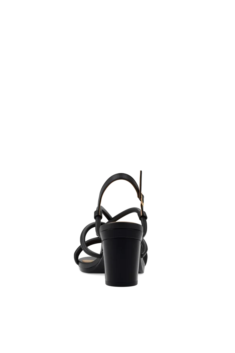 The Capri - Coal Vegan Leather 3 Block
