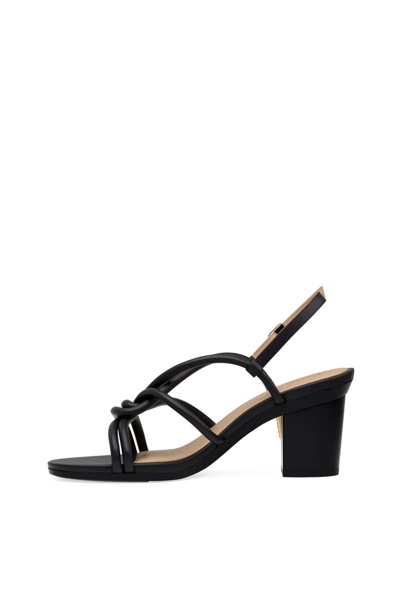 The Capri - Coal Vegan Leather 3 Block