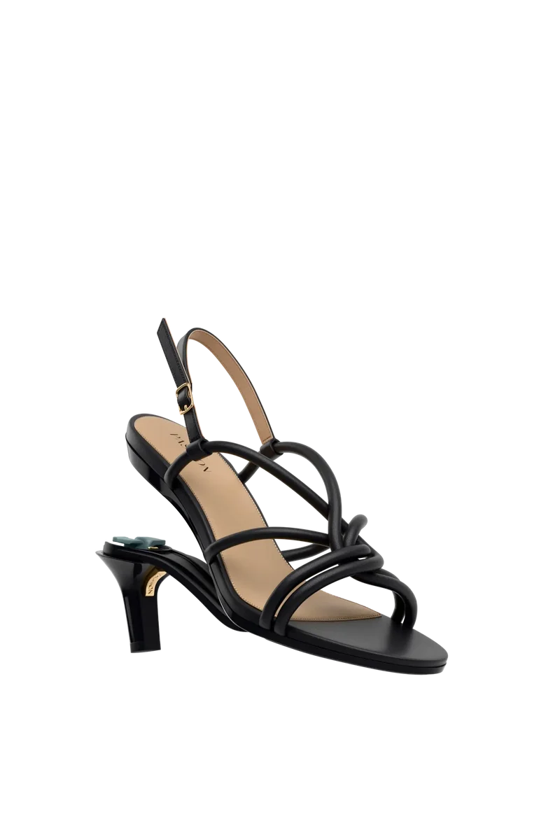The Capri - Coal Vegan Leather 3 Stiletto