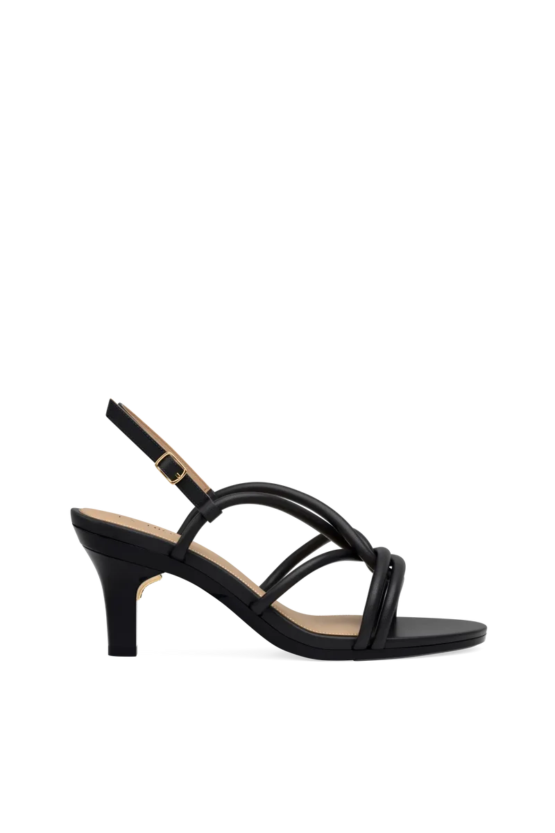 The Capri - Coal Vegan Leather 3 Stiletto