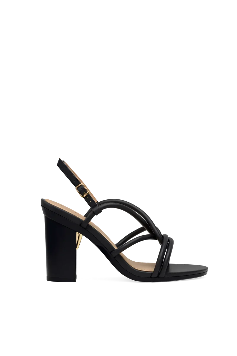 The Capri - Coal Vegan Leather 4 Block