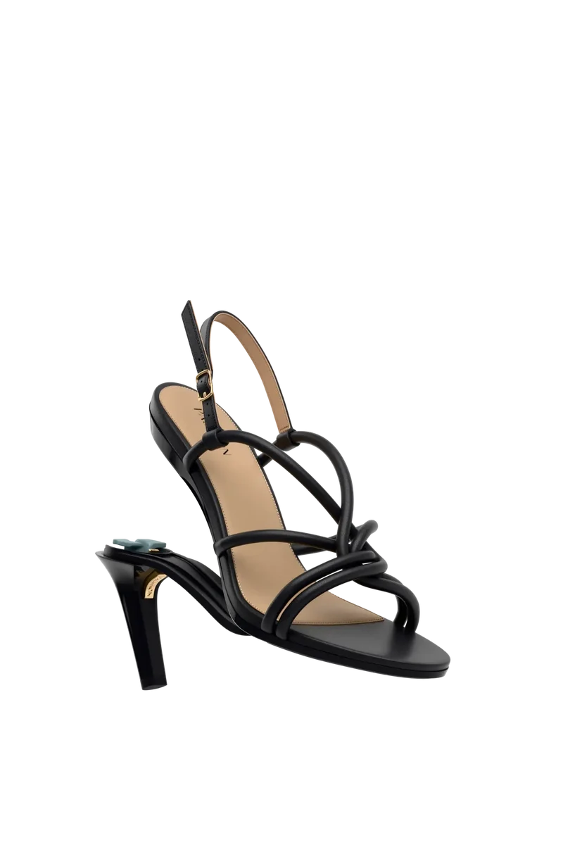 The Capri - Coal Vegan Leather 4 Stiletto