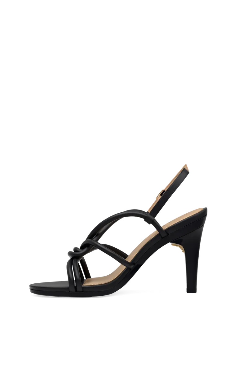 The Capri - Coal Vegan Leather 4 Stiletto