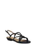 The Capri - Coal Vegan Leather Flat