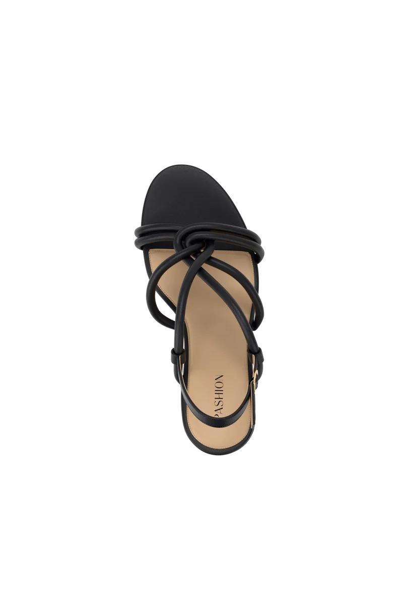 The Capri - Coal Vegan Leather Flat