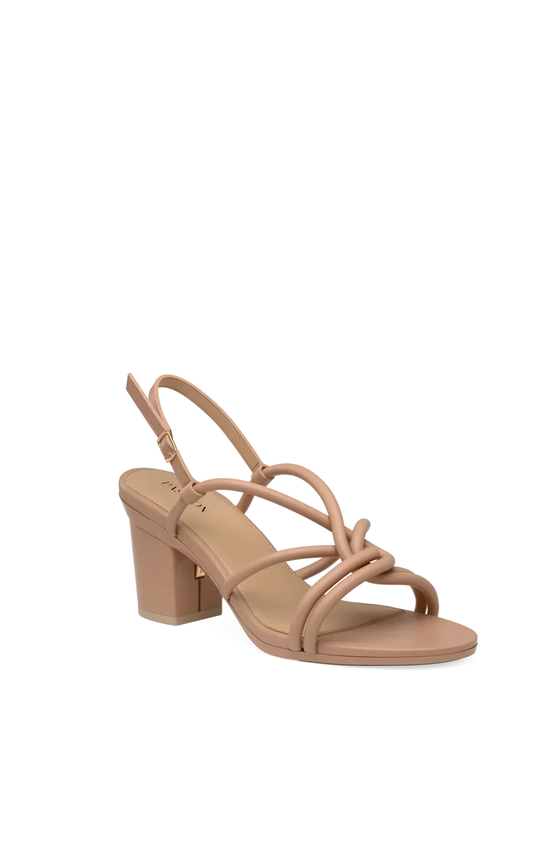The Capri - Latte Vegan Leather 3 Block