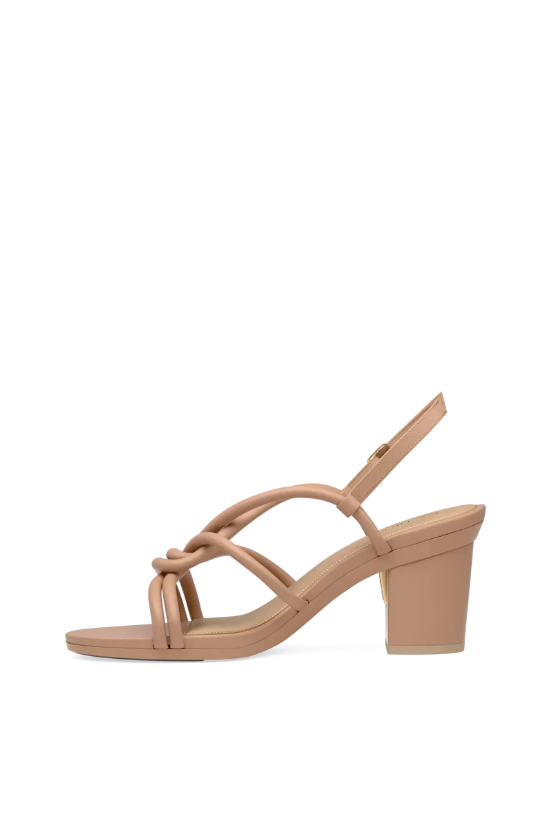The Capri - Latte Vegan Leather 3 Block