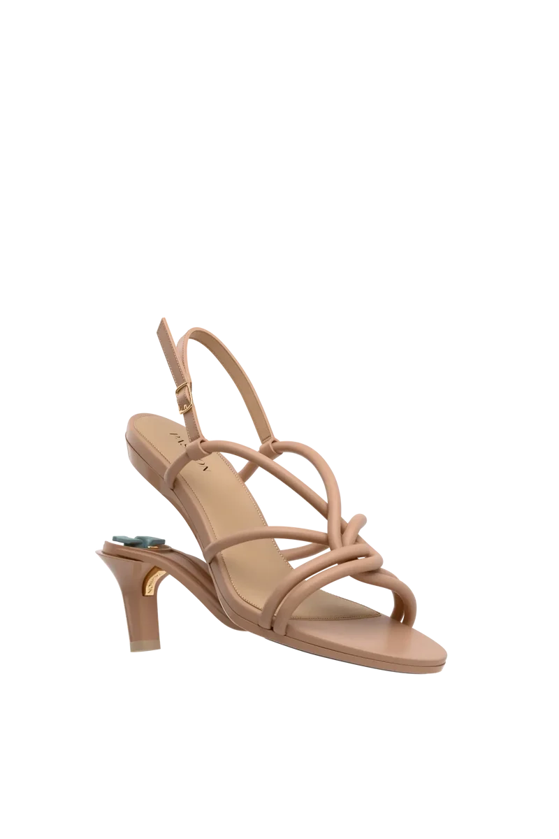 The Capri - Latte Vegan Leather 3 Stiletto