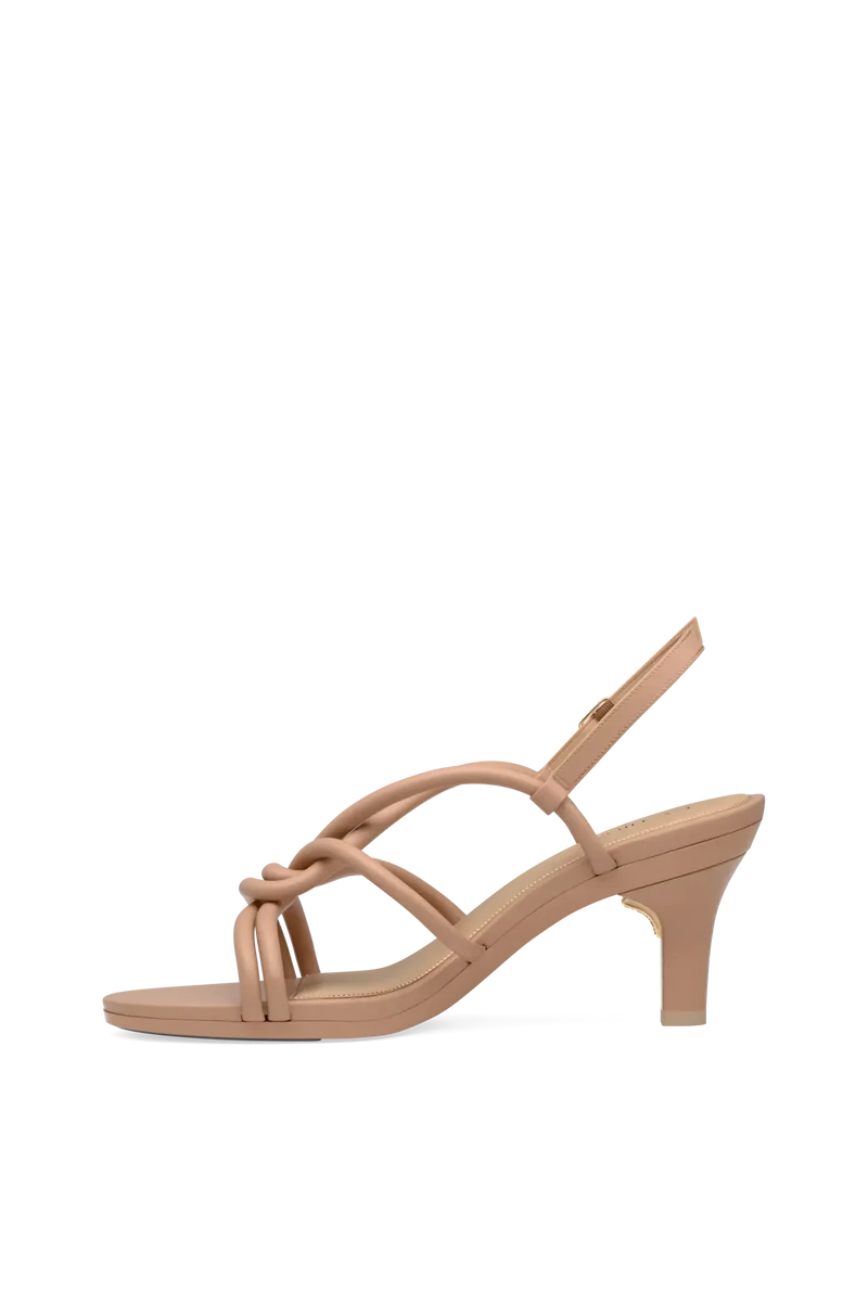 The Capri - Latte Vegan Leather 3 Stiletto