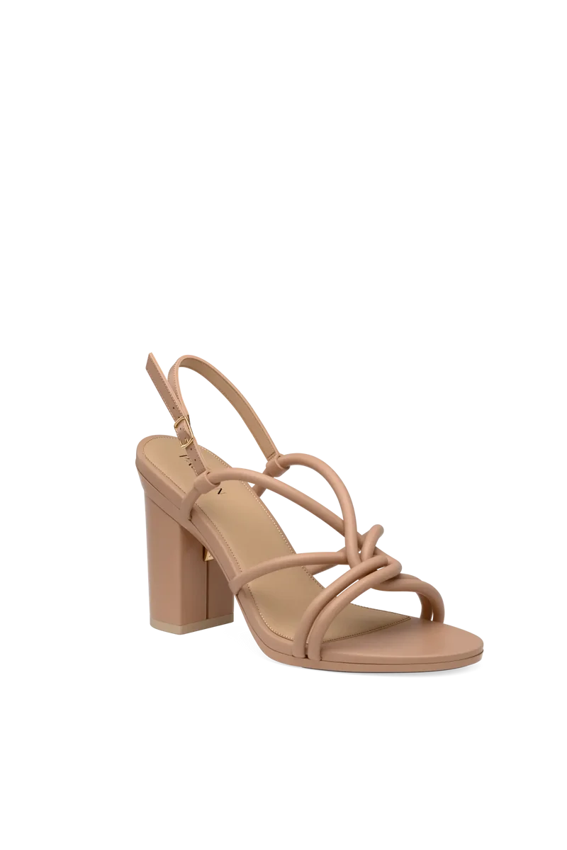 The Capri - Latte Vegan Leather 4 Block
