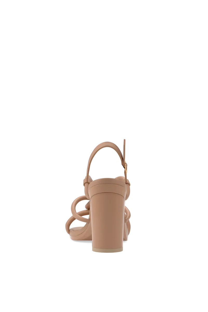 The Capri - Latte Vegan Leather 4 Block