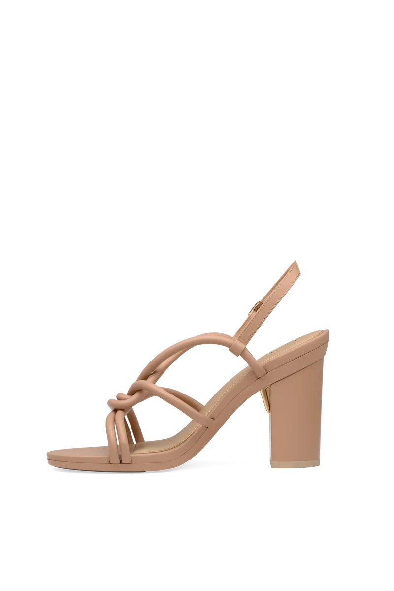 The Capri - Latte Vegan Leather 4 Block