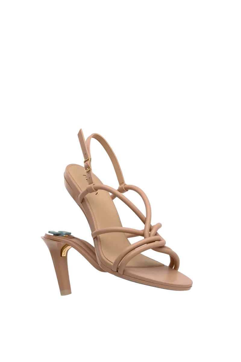 The Capri - Latte Vegan Leather 4 Stiletto