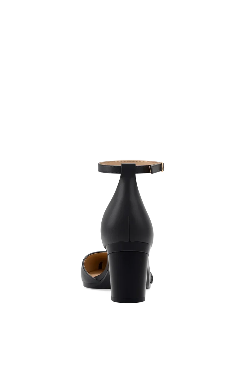 The D'Orsay - Coal Leather + Block Heel Kit 3 Coal
