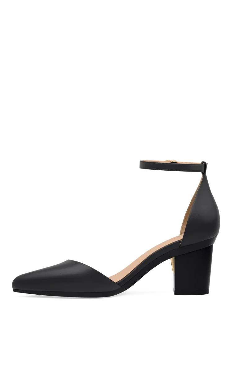 The D'Orsay - Coal Leather + Block Heel Kit 3 Coal