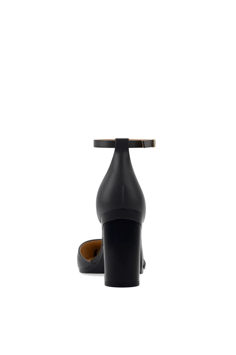 The D'Orsay - Coal Leather + Block Heel Kit 4 Coal