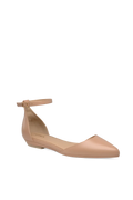The D'Orsay - Latte Leather Flat