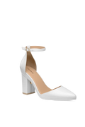 The D'Orsay - White Satin + Block Heel Kit 4 White