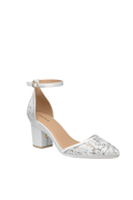The D'Orsay - White Satin Lace + Block Heel Kit 3 White