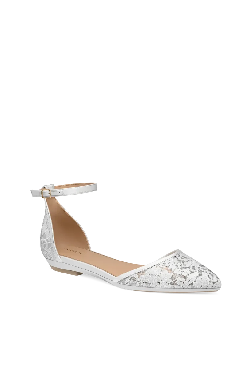 The D'Orsay - White Satin Lace + Stiletto Heel Kit 3 White
