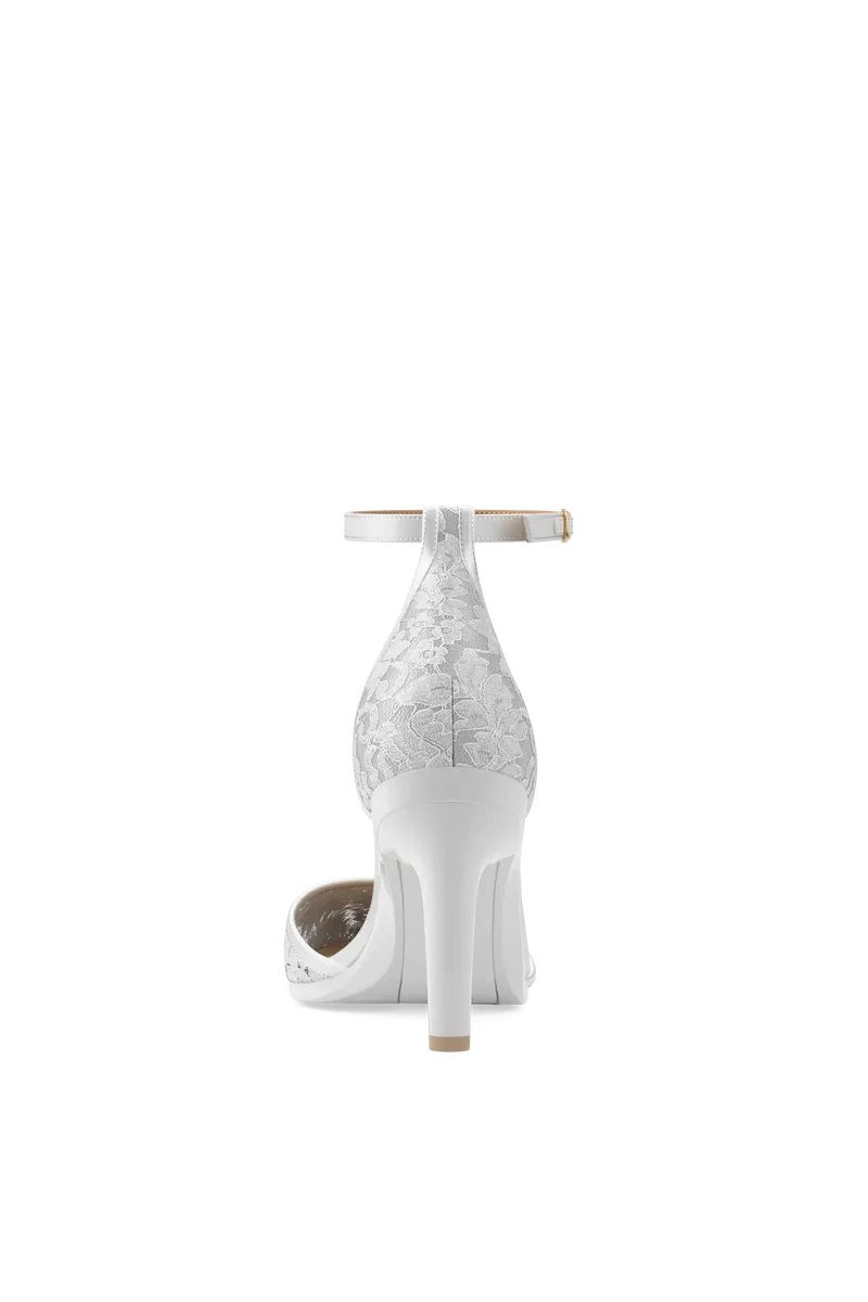 The D'Orsay - White Satin Lace + Stiletto Heel Kit 4 White