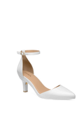 The D'Orsay - White Satin + Stiletto Heel Kit 3 White