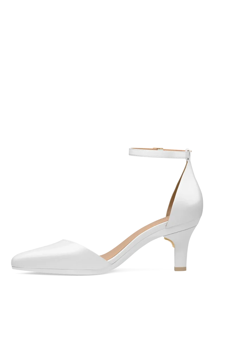 The D'Orsay - White Satin + Stiletto Heel Kit 3 White